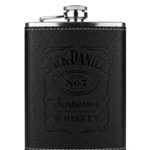 premium leather finish whiskey flask | stainless steel hip flask